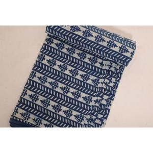 Vintage Style Indigo Cotton Fabric Indian Hand Printed Textile <b>for</b> Clothing Curtains Crafts and Decor - Product Image 6