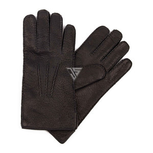 Gants d'hiver pour homme en cuir de vachette véritable avec doublure en cachemire, compatibles avec les écrans tactiles, chauds, décontractés, pour un usage quotidien - Product Image 1