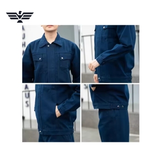 Conjunto de Overol de Trabajo Personalizado Unisex de Algodón y Mezclilla, Cómodo, con Serigrafía, Chaqueta y Pantalones Resistentes para Mecánicos Industriales - Product Image 4