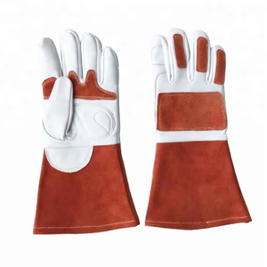 Gants de soudeur résistants à la chaleur et au feu, en cuir de vachette de qualité supérieure, confortables, pour soudage TIG, neufs - Product Image 5