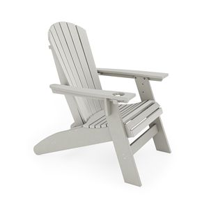 Sedia Adirondack Grigio Scuro in Robusto Legno Sintetico HDPE per Relax in Giardino, Bordo Piscina e Patio - Product Image 1