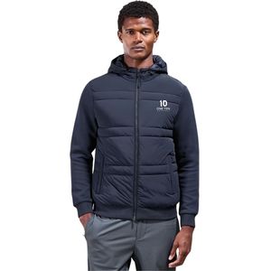 Mens Hybrid Insulated Quilted <b>Jacket</b> Funnel Neck Technical Lightweight Warm Outdoor Casual <b>Zip</b> <b>Up</b> <b>Jacket</b> for Winter - Product Image 1