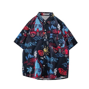 Camisas de playa sublimadas para hombre, 100% poliéster, estampadas, de manga corta, con botones, para vacaciones de verano y ropa de calle. - Product Image 5