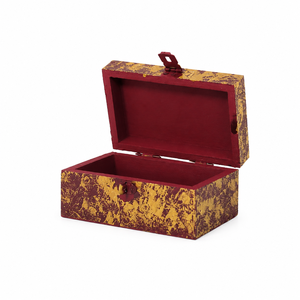 Caja de Almacenamiento Clásica de Madera Lacada y Pintada a Mano |   Caja de Regalo para Joyería Apilable que Ahorra Espacio - Product Image 4