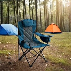 Chaise de pelouse pliante extérieure résistante portative avec le support de tasse pour l'école de parc de plage dinant diverses utilisations extérieures - Product Image 1