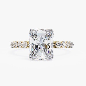 Bague de fiançailles en diamant de laboratoire taille coussin de bonne qualité, bijou classique pour mariage, personnalisable au meilleur prix - Product Image 4