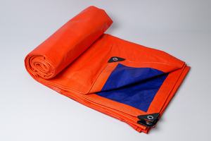 Bâche en PE durable bleue et orange, résistante aux UV, imperméable pour la couverture des fermes agricoles et l'utilisation industrielle - Product Image 3