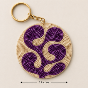 Luxury Seed Beads Beaded Embroidery Keychain For Women Fashion Accessories Handmade Seed Beads Embroidered Keychain - Product Image 4