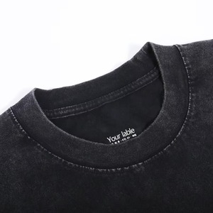 T-shirt vintage pour homme en coton biologique, coupe oversize, haute qualité, t-shirts vierges pour hommes - Product Image 4