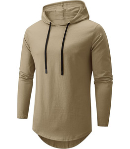 Sweat à capuche élégant à manches longues avec col à capuche, coupe classique, polaire d'hiver, séchage rapide et respirant, style décontracté - Product Image 1