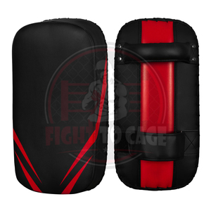 Almohadillas de boxeo tailandés de PVC de calidad premium, color rojo y negro, duraderas, con asas reforzadas, para entrenamiento de artes marciales. - Product Image 6