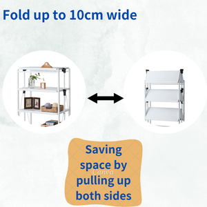 Estante de cocina de tablero de hierro de 5 niveles personalizable plegable con ruedas Producto OEM - Product Image 5