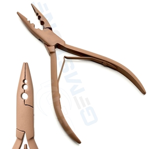 Professional 3 Hole Hair <b>Extension</b> Pliers 5.5 Inch Micro Nano Ring <b>Bead</b> Fitted Tool 3mm 4mm 5mm Loop <b>Extension</b> Clamp & Remover - Product Image 3