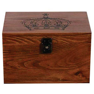 Urna de Madera Hecha a Mano para Cenizas de Adultos, Caja Conmemorativa de Madera con Corona Grabada, Artículos Funerarios al por Mayor a Precios Accesibles, Urnas de Madera - Product Image 1