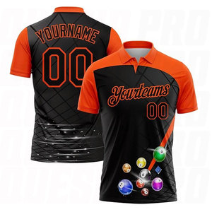 Breathable Eco-Friendly Short Billiards Jersey Sports Shirt Quick Dry Snooker Team Uniform Custom Logo OEM ODM Wholesale Factory - Product Image 1