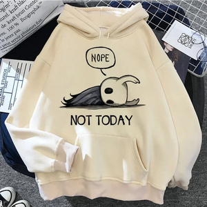 เสื้อฮู้ดผู้ชายสไตล์เกาหลี Hollow Knight สำหรับฤดูหนาว ผ้าฝ้ายแท้ 100% สไตล์ฮาราจูกุ - Product Image 3