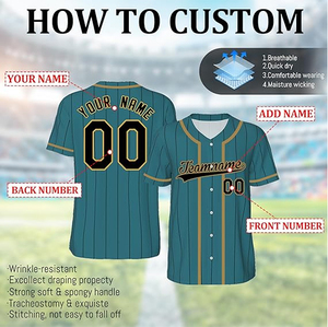 Conjunto de Camisetas de Béisbol y Sóftbol Transpirables 100% Poliéster, Impresión Digital, Secado Rápido, Cuello en V, Manga Corta, Unisex, Ropa de Equipo - Product Image 2