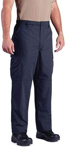 Pantalon cargo décontracté d'été pour homme, plusieurs poches, logo personnalisé, devant uni, coupe ample, jambe droite, tissu 100% coton pour homme - Product Image 4