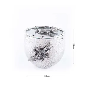 Handmade Metal Beverage <b>Cooler</b> Animal Design Vertical Modern Eco-Friendly Tabletop Drink Holder Living <b>Room</b> Bar Mitzvah Occasion - Product Image 3