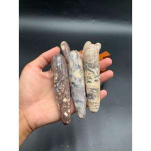 Baguette de massage en jaspe batik naturel, baguette de pierre de guérison polie pour la thérapie et la relaxation - Product Image 3