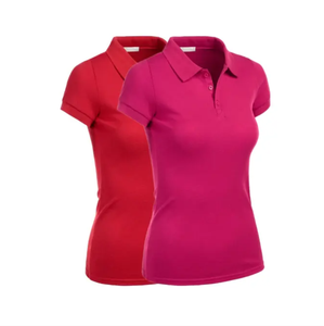 T-shirts pour femmes vierges en gros, fournisseur d'exportation, col rond uni, tissu jersey en élasthanne - Product Image 1