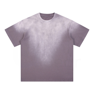เสื้อยืดเจอร์ซีย์ผู้ชายทรงโอเวอร์ไซส์ สีพื้น แขนสั้น คอกลม ทรงปกติ สไตล์ลำลอง ผ้าถัก ดีไซน์เรียบ - Product Image 1