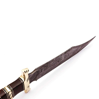 Couteau de chasse en acier Damas de qualité supérieure, de qualité industrielle, à lame fixe, OEM, équipement de camping, de pêche et de randonnée en plein air