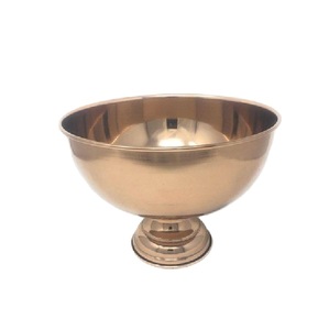 Round Metal <b>Ice</b> <b>Bucket</b> Copper Finish Classic Design Rust Resistant Beverage Tub 3L Capacity A <b>Gold</b> Finished Hammered Metal Decoe - Product Image 1