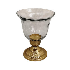 Porte-bougie créatif en métal et verre de forme spéciale, décoration unique pour mariage, fête et festival, support de bougie au design unique - Product Image 1