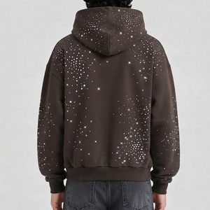 Cotton Material Made Men Pullover <b>Rhinestone</b> <b>Hoodies</b> Wholesale Rate Heavyweight Vintage Style <b>Rhinestone</b> <b>Hoodies</b> For Men - Product Image 2