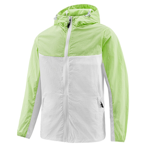 Custom Breathable Quick Dry Eco-Friendly Polyester/Nylon Windbreaker <b>Jacket</b> <b>Men</b> Lightweight Waterproof Hooded Outdoor <b>Running</b> - Product Image 4