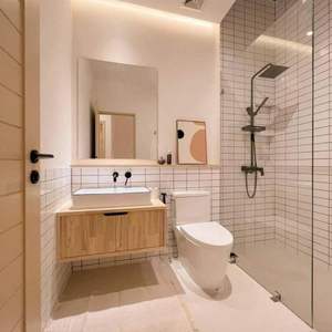 โครงการ JY ผลิตเฟอร์นิเจอร์เวียดนาม บินห์ดูง แบบประกอบเอง (RTA) ตู้วางของในห้องน้ำแบบติดพื้น ทำจากไม้อัด MDF ทำความสะอาดง่าย ดีไซน์หรูหรา ทันสมัย - Product Image 6