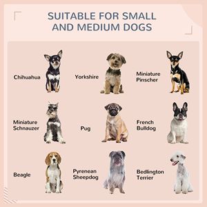 Cuccia per Cani Estensibile in Vimini Bianco Crema per Esterni con Tetto Impermeabile e Cuscino Morbido per Cani di Piccola e Media Taglia - Product Image 6