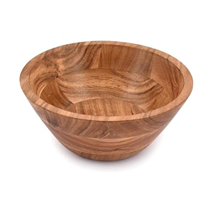 Ensaladera de Madera de Acacia, Tazón de Madera Natural para Servir Ensaladas de Verduras, Frutas, Centro de Mesa Decorativo para Cocina y Comedor - Product Image 1