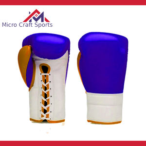 Guantes de Boxeo Profesionales de MMA, de Cuero, con Logotipo Personalizado y Cierre de Cordones, Antideslizantes, Equipo de Entrenamiento de Boxeo de Sialkot, Pakistán - Product Image 4