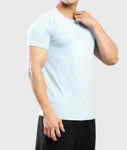 Camiseta Deportiva de Manga Corta con Cuello en V, Ecológica, de Corte Regular para Hombre, Ropa de Gimnasio de Alto Rendimiento, Control de Sudor, Elástica y Flexible - Product Image 4