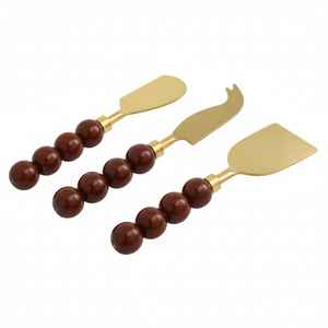 Juego de Cubiertos de Acero Inoxidable Chapado en Oro Hecho a Mano con Diseño Clásico, Cuchillos para Queso, Regalos al por Mayor - Product Image 6