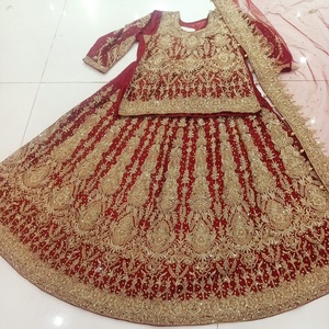 Women's Custom Fabric Maxi Dress with Heavy Embroidered Handwork Wedding Partywear Including Dupatta Women's Fancy Dress - Product Image 1