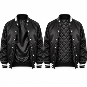 Vestes universitaires en satin pour hommes et femmes, style baseball, broderie personnalisée, pour équipes sportives, streetwear, nouvelle mode, vente en gros - Product Image 3