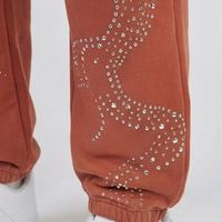 Nouvel ensemble de survêtement oversize en strass avec sweat à capuche et pantalon assorti, décoration brillante, vente en gros, survêtements en strass pour hommes