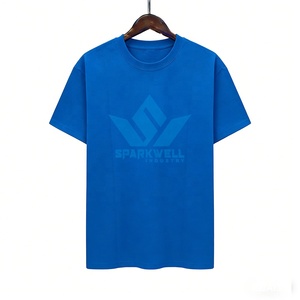 Camiseta de Jersey Casual de Manga Corta con Cuello Redondo y Estampado Geométrico Rojo para Hombre, 100% Algodón, Corte Regular, Marca Sparkwell Industry - Product Image 2