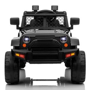 LEADZM Auto Elettrica per Bambini Jeep con Doppia Trazione 12V 4.5A.h Nera con Telecomando 2.4G - Product Image 2