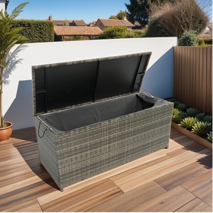 NEW 2026 IPRO Premium Modern Outdoor Dining Rattan <b>Wicker</b> Furniture Set <b>Storage</b> Box UV Resistant Non-Foldable Apartment Hotel - Product Image 1
