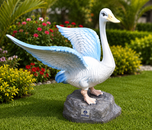 Nouvelles Statues de Cygnes 2026 pour Décoration de Jardin Extérieur, Design Contemporain Blanc, Matériau en Pierre - Product Image 4
