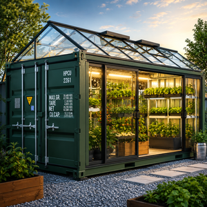 Contenedor Agrícola para Invernadero, Contenedor de Transporte Marítimo, Invernadero Tipo Túnel para Cultivo de Vegetales, Flores y Cultivos - Product Image 5