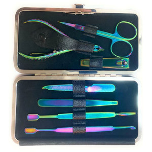 Kit de manucure et pédicure professionnel en acier inoxydable, 7 en 1 - Product Image 1