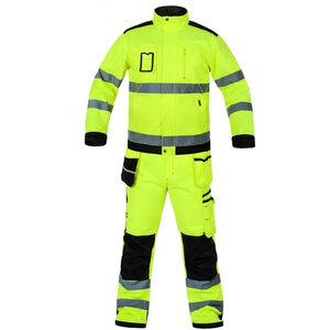 Combinaison de travail réfléchissante pour hommes, uniforme de sécurité pour usine, vêtements de travail et pantalon - Product Image 1