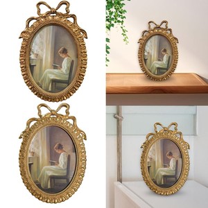 High Quality Gold Oval Photo <b>Frame</b> Decorative Picture Display <b>Frame</b> for Tabletop Wall <b>Mount</b> Home Hotel Decoration Manufacturer - Product Image 1