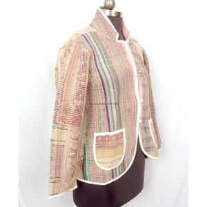 Wholesale 100% Cotton Designer <b>Kantha</b> <b>Jacket</b> Knitted Multi-Color Ethnic Style Handmade Vintage <b>kantha</b> <b>jacket</b> with pockets - Product Image 3