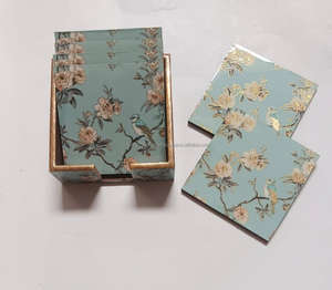 Sous-verres carrés en MDF et impression Meena, design moderne, écologiques, pour la décoration de table, fournisseur indien, export en gros - Product Image 5